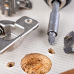 Guide to drilling hinge holes in kitchen doors