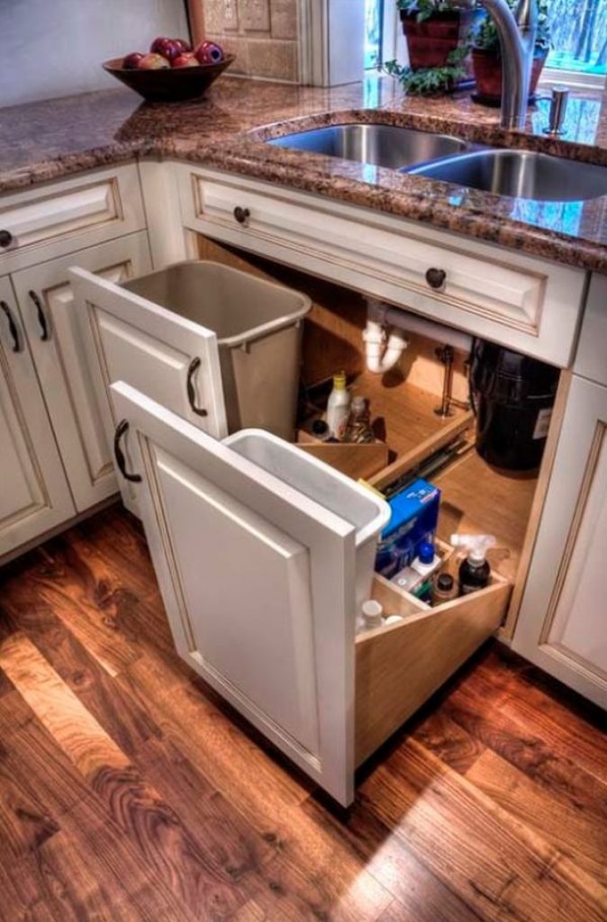 A Handy Pull-Out Trash Cabinet Can Improve the Function of Your Kitchen